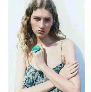 Zara Resin Maxi Ring Blue